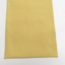 画像をギャラリービューアに読み込む, 名古屋帯 辛子色ｘ白色ｘ多色 お太鼓柄 流水に葉や花紋様 正絹 カジュアル 仕立て上がり 着物帯 長さ366cm