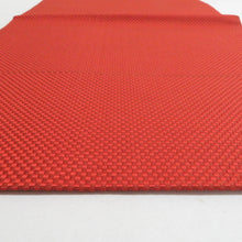 画像をギャラリービューアに読み込む, 名古屋帯 八寸帯 オレンジ色ｘ金色 金糸 幾何学模様 お太鼓柄 正絹 カジュアル 仕立て上がり 着物帯 長さ357cm