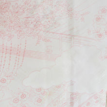 画像をギャラリービューアに読み込む, 羽織 正絹 絞り 赤色ｘ黄色ｘぼかし 四角文様 着物コート 着物用 ちりよけ 防寒 上着 リメイク シルク 身丈81cm