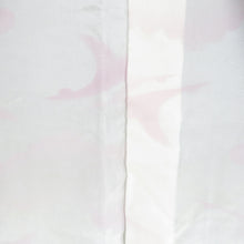 画像をギャラリービューアに読み込む, 羽織 正絹 紫色 地模様 地紙文模様 扇子に波 着物コート 着物用 ちりよけ 防寒 上着 リメイク シルク 身丈76.5cm