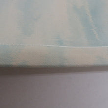 画像をギャラリービューアに読み込む, 名古屋帯 薄青色ｘピンク色ｘオレンジ色 パステル系 秋花紋様 お太鼓柄 正絹 カジュアル 仕立て上がり 着物帯 長さ367cm