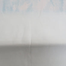 画像をギャラリービューアに読み込む, 名古屋帯 薄青色ｘピンク色ｘオレンジ色 パステル系 秋花紋様 お太鼓柄 正絹 カジュアル 仕立て上がり 着物帯 長さ367cm