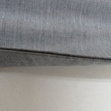 Load image into Gallery viewer, 名古屋帯 紬地 灰色 グレー系 海老文様 お太鼓柄 正絹 カジュアル 仕立て上がり 着物帯 長さ364cm