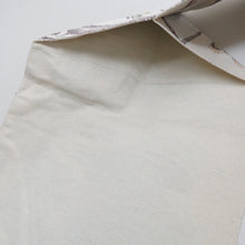 Load image into Gallery viewer, 名古屋帯 八寸帯 オフホワイトｘ茶色ｘ辛子色ｘ緑色 植物文様 六通柄 正絹 カジュアル 仕立て上がり 着物帯 長さ333cm