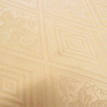 画像をギャラリービューアに読み込む, 名古屋帯 アンティーク帯 昔名古屋帯 絞り 赤色ｘ黄色ｘ多色 亀甲に花紋 お太鼓柄 レトロモダン 明治・大正ロマン 難あり 長さ340cm