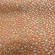 画像をギャラリービューアに読み込む, 名古屋帯 アンティーク帯 昔名古屋帯 お太鼓柄 人絹 オレンジ色ｘ白色ｘ黄色 梅文様 昔帯 レトロモダン 明治・大正ロマン 長さ319cm