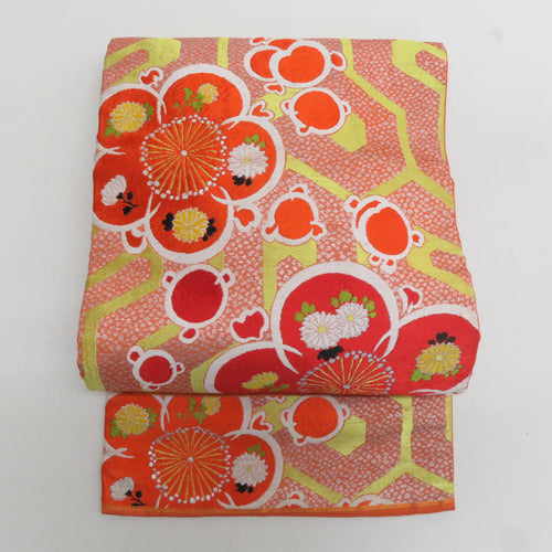 【美品・アンティーク】大正ロマン、レトロモダンな素敵な古典柄☆正絹 名古屋帯 楽天市場】＼お買物マラソン開催中！／[大正ロマン] 正絹 帯揚げ 古典