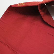 画像をギャラリービューアに読み込む, 名古屋帯 アンティーク帯 昔名古屋帯 絹 朱色ｘ金色ｘピンク色 金糸 風景に花々紋様 お太鼓柄 昔帯 レトロモダン 明治・大正ロマン 長さ309cm