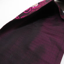 画像をギャラリービューアに読み込む, 名古屋帯 アンティーク帯 唐草花紋様 六通柄 絹 マゼンタ色 金糸銀糸 昔帯 レトロモダン 明治・大正ロマン 長さ332cm