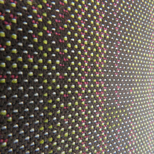 画像をギャラリービューアに読み込む, ウール着物 ウール85％ 絹とナイロン15％ 単衣 茶色ｘ薄紫色ｘ辛子色 幾何学模様 バチ衿 カジュアルきもの 普段着物 仕立て上がり 身丈158cm