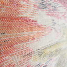 画像をギャラリービューアに読み込む, ウール着物 ウール 単衣 ベージュ色ｘ黄色ｘ赤オレンジ色 紅葉模様 広衿 カジュアルきもの 普段着物 仕立て上がり 身丈158cm