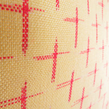 画像をギャラリービューアに読み込む, ウール着物 ウール 単衣 黄色ｘ赤色 絣模様 バチ衿 カジュアルきもの 普段着物 仕立て上がり 身丈155cm