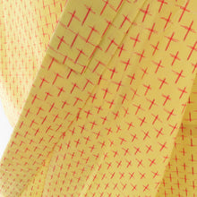 画像をギャラリービューアに読み込む, ウール着物 ウール 単衣 黄色ｘ赤色 絣模様 バチ衿 カジュアルきもの 普段着物 仕立て上がり 身丈155cm