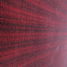 画像をギャラリービューアに読み込む, ウール着物 単衣 赤色ｘ黒色 グラデーション 横縞模様 バチ衿 カジュアルきもの 普段着物 仕立て上がり 身丈145cm