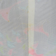 画像をギャラリービューアに読み込む, 紬 着物 アンサンブル 羽織付 格子模様 袷 広衿 紺色ｘ赤色 正絹 カジュアル 仕立て上がり 身丈160.5cm