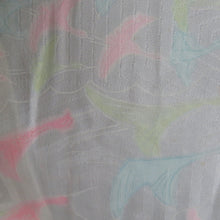 画像をギャラリービューアに読み込む, 紬 着物 アンサンブル 羽織付 格子模様 袷 広衿 紺色ｘ赤色 正絹 カジュアル 仕立て上がり 身丈160.5cm