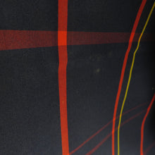 Load image into Gallery viewer, 紬 着物 アンサンブル 羽織付 格子模様 袷 バチ衿 紺色ｘ赤色ｘ黄色 正絹 カジュアル 仕立て上がり 身丈158cm