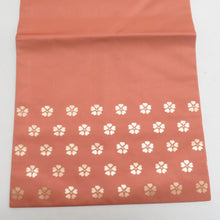 画像をギャラリービューアに読み込む, 西陣織 にしじんおり 名古屋帯 パウダーピンク色ｘ金色 金糸 正絹 お太鼓柄 丸に花鳥と桜紋様 証紙付き 仕立て上がり 着物帯 長さ360cm