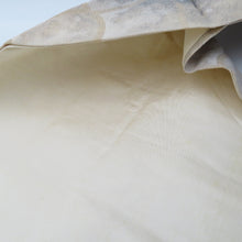 Load image into Gallery viewer, 名古屋帯 正絹 ベージュ色ｘ灰色ｘ金色 グレー系 六通柄 瓦調 焼き箔 仕立て上がり 着物帯 長さ350cm