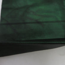 Load image into Gallery viewer, 名古屋帯 正絹 深緑色ｘ赤色ｘ黒色 お太鼓柄 花紋様 仕立て上がり 着物帯 長さ362cm