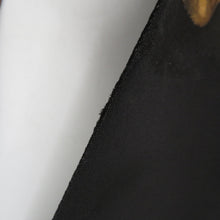 Load image into Gallery viewer, 名古屋帯 ポリエステル 黒色ｘオレンジ色ｘ金色 金糸 風景文様 お太鼓柄 仕立て上がり 着物帯 長さ335cm