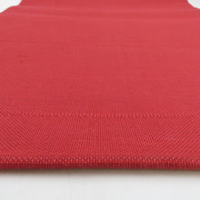 画像をギャラリービューアに読み込む, 名古屋帯 正絹 八寸帯 赤ピンク色ｘ白色ｘ紺色 雲紋様 お太鼓柄 ふくれ調 仕立て上がり 着物帯 長さ348cm