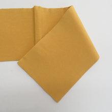 Load image into Gallery viewer, 名古屋帯 人間国宝 木村雨山 加賀友禅 落款入り 作家物 お太鼓柄 辛子色ｘ多色 ウズラ柄 正絹 長さ360cm