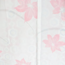 画像をギャラリービューアに読み込む, ウール着物 アンサンブル 着物と羽織2点セット 単衣 赤色ｘ黄色ｘ黒色 亀甲に小花模様 バチ衿 カジュアルきもの 普段着物 仕立て上がり 身丈148cm