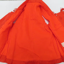 画像をギャラリービューアに読み込む, 子供着物 被布 子供用 三才用 赤色 菊地模様 無地調 七五三 女児 祝着 ひな祭り 七五三 三歳 被布単品 身丈49cm