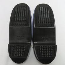 画像をギャラリービューアに読み込む, 草履 雨草履 LLサイズ 25cm ウレタンソール カバー付 日本製 ブラック×パープル エナメル しぐれ履き 爪付