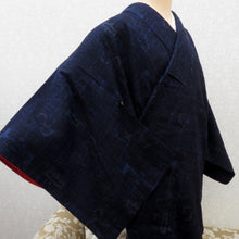 画像をギャラリービューアに読み込む, 紬 着物 ネイビー