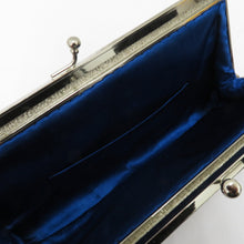 画像をギャラリービューアに読み込む, 和装バッグ ビーズバッグ ネイビー 花 ハンドバッグ パーティーバッグ レトロ 着物バッグ 洋装 和小物