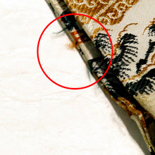 Load image into Gallery viewer, 半幅帯 アンティーク 絹 ベージュ×多色 風景 家屋 御所車柄 半巾帯 レトロ 昔帯 カジュアル 和洋ミックス 長さ308cm