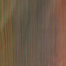 Load image into Gallery viewer, 道行 グラデーション 縦縞文様 茶色ｘ小豆色ｘオレンジ色 正絹 着物コート 和装用 ちりよけ 身丈133cm