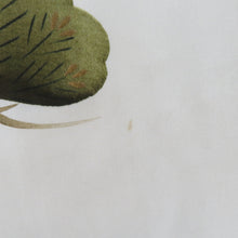 Load image into Gallery viewer, 子供着物 男の子用 子供きもの 一つ身 襦袢セット 鷲に松文 黒色ｘ緑色 金糸 刺繍入り 正絹 5歳 フォーマル 子供着物 男児 七五三 祝着 身丈49.5cm