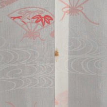 画像をギャラリービューアに読み込む, 紬 着物 アンサンブル 着物と羽織2点セット 袷 黒色ｘ赤オレンジ色 幾何学模様 広衿 カジュアルきもの 普段着物 仕立て上がり 身丈160cm