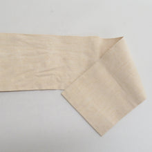 画像をギャラリービューアに読み込む, 名古屋帯 正絹 紬 ベージュ色ｘ緑色ｘ赤色ｘ多色 花模様 六通柄 着物帯 カジュアル 長さ350cm