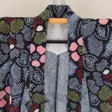 画像をギャラリービューアに読み込む, 浴衣 絞り浴衣 紺色ｘ白色xピンク色ｘ黄色 花模様 仕立て上がり 夏物 女性用ゆかた 綿100% レディース 夏祭り 花火大会 身丈153cm