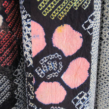 画像をギャラリービューアに読み込む, 浴衣 絞り浴衣 紺色ｘ白色xピンク色ｘ黄色 花模様 仕立て上がり 夏物 女性用ゆかた 綿100% レディース 夏祭り 花火大会 身丈153cm