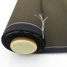 画像をギャラリービューアに読み込む, 反物 男性用 袴地 特選 遠藤織物 縞模様 正絹 黒色ｘ茶色 和装生地 和裁 未仕立て