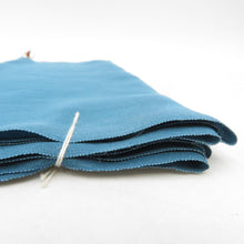 画像をギャラリービューアに読み込む, 反物 色無地 八掛付 ターコイズブルー 草木染め 伝統工芸品 一つ紋 丸に三つ引き紋 正絹 着物生地 和裁 未仕立て