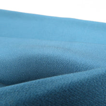 画像をギャラリービューアに読み込む, 反物 色無地 八掛付 ターコイズブルー 草木染め 伝統工芸品 一つ紋 丸に三つ引き紋 正絹 着物生地 和裁 未仕立て