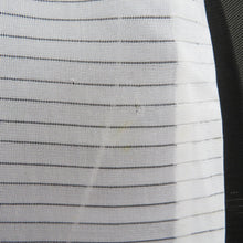 画像をギャラリービューアに読み込む, 夏着物 小紋 絽 広衿 正絹 黒色ｘ白色ｘ灰色 花模様 余り布付き 夏用 仕立て上がり 身丈159cm