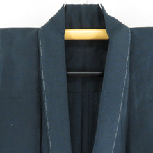 画像をギャラリービューアに読み込む, 男着物 アンサンブル ウール 単衣 無地 紺色 男性用きもの 羽織 メンズ 仕立て上がり 小さいサイズ 和服 男物 カジュアル 身丈135cm