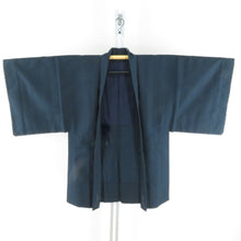 画像をギャラリービューアに読み込む, 男着物 アンサンブル ウール 単衣 無地 紺色 男性用きもの 羽織 メンズ 仕立て上がり 小さいサイズ 和服 男物 カジュアル 身丈135cm