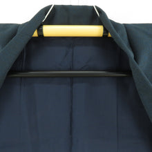 画像をギャラリービューアに読み込む, 男着物 アンサンブル ウール 単衣 無地 紺色 男性用きもの 羽織 メンズ 仕立て上がり 小さいサイズ 和服 男物 カジュアル 身丈135cm