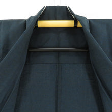 画像をギャラリービューアに読み込む, 男着物 アンサンブル ウール 単衣 無地 紺色 男性用きもの 羽織 メンズ 仕立て上がり 小さいサイズ 和服 男物 カジュアル 身丈135cm