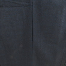 画像をギャラリービューアに読み込む, 男着物 アンサンブル ウール 単衣 幾何学模様 黒色ｘ紺色 男性用きもの 羽織 メンズ 仕立て上がり 小さいサイズ 和服 男物 カジュアル 身丈137.5cm