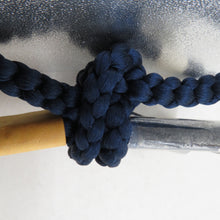 画像をギャラリービューアに読み込む, 和小物 羽織紐 男性用 紺色 丸組 手組紐 正絹 メンズ用 和装小物 レーヨン