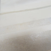 画像をギャラリービューアに読み込む, 名古屋帯 正絹 白色ｘ薄ピンク色 パステル系 お太鼓柄 幾何学模様 着物帯 カジュアル